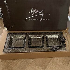 Michael Aram Black Orchid 3 Part Serving Tray